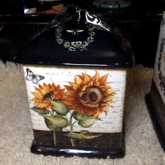 VINTAGE French Sunflower Set/Certified Int'l. Classic, French Flair; Kitchencore - Picture 1 of 6